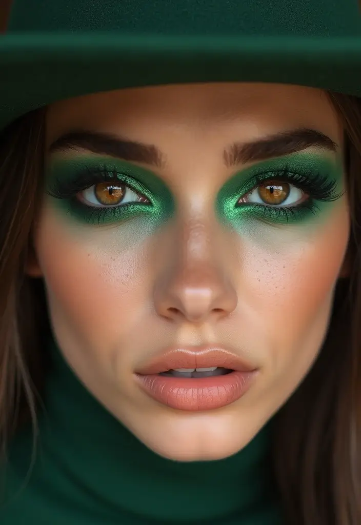 26 Smokey Eye Variations for Different Eye Colors - 6. Emerald Green Smokey Eye for Brown Eyes