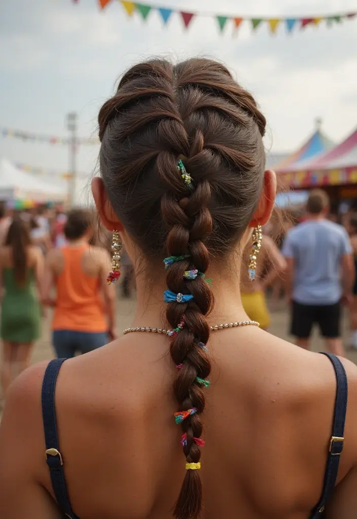 26 Trending Braided Hairstyles for Every Occasion - 18. Single Braid with Hair Wraps