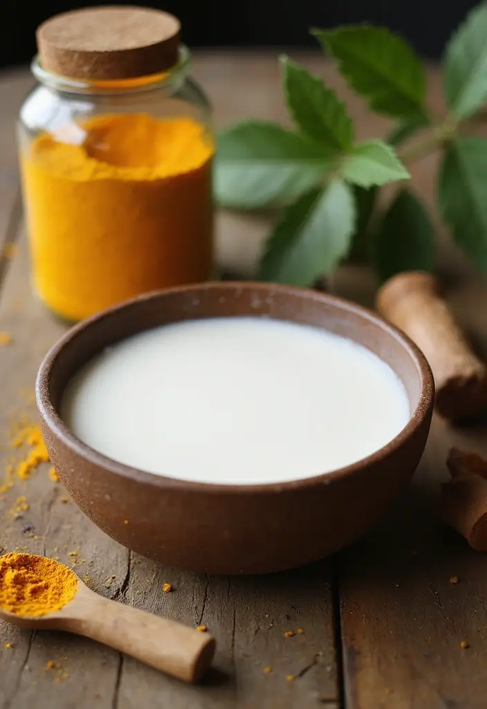 27 DIY Face Mask Recipes That Actually Work - 16. Coconut Milk and Turmeric Radiance Mask