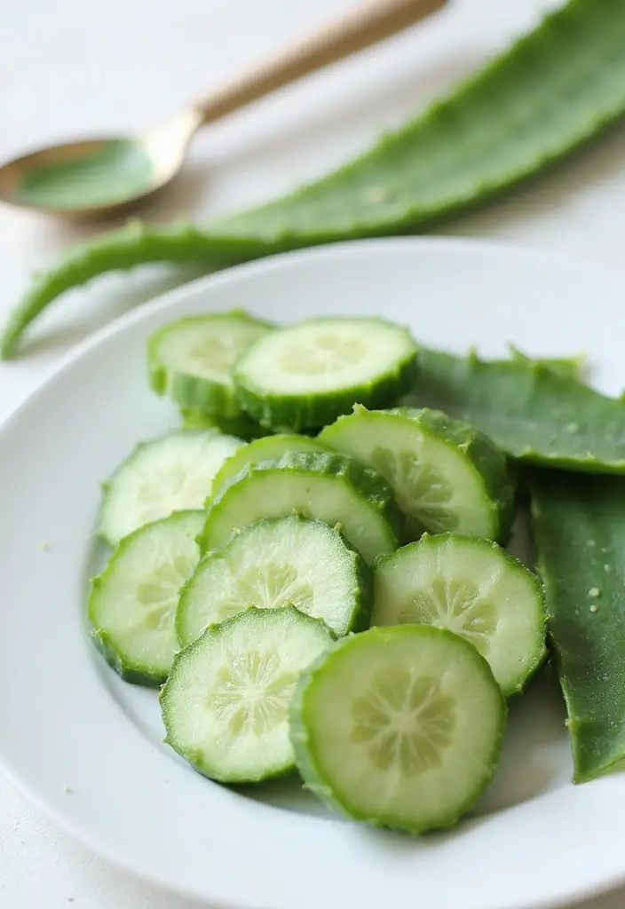 27 DIY Face Mask Recipes That Actually Work - 3. Cucumber and Aloe Vera Soothing Mask