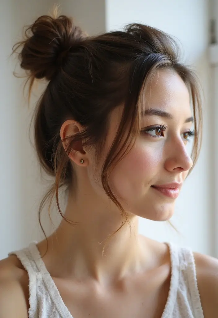 27 DIY Hairstyle Ideas for Quick Home Makeovers - 1. The Classic Messy Bun