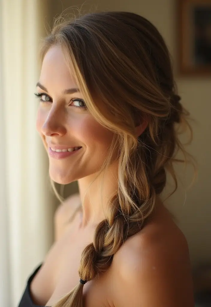 27 DIY Hairstyle Ideas for Quick Home Makeovers - 12. Quick Side Braid