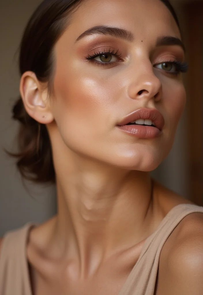 27 Glam Makeup Ideas for Parties and Photoshoots - 16. Soft Glam with a Touch of Color