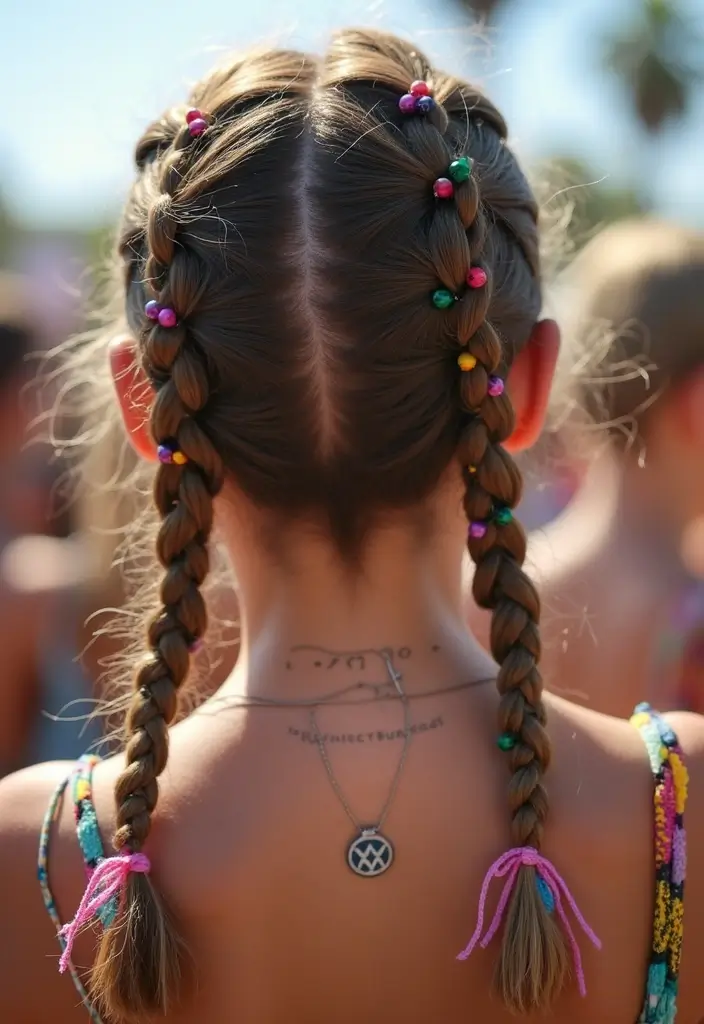 27 Hairstyles for Festivals That Steal the Spotlight - 14. Dutch Braid Pigtails