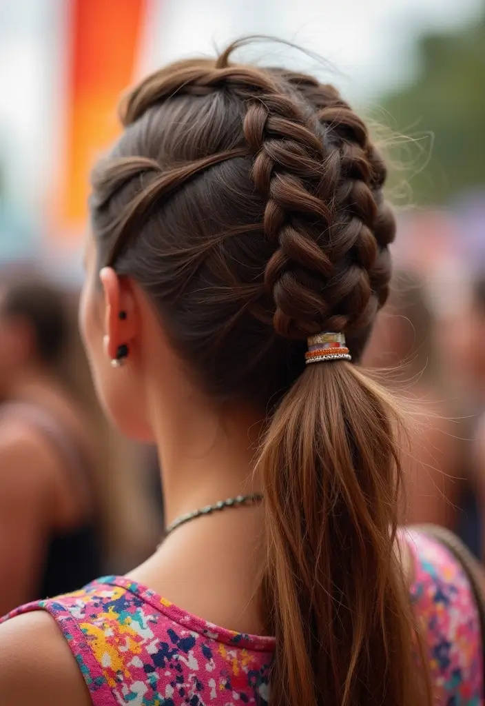 27 Hairstyles for Festivals That Steal the Spotlight - 20. Twisted Ponytail