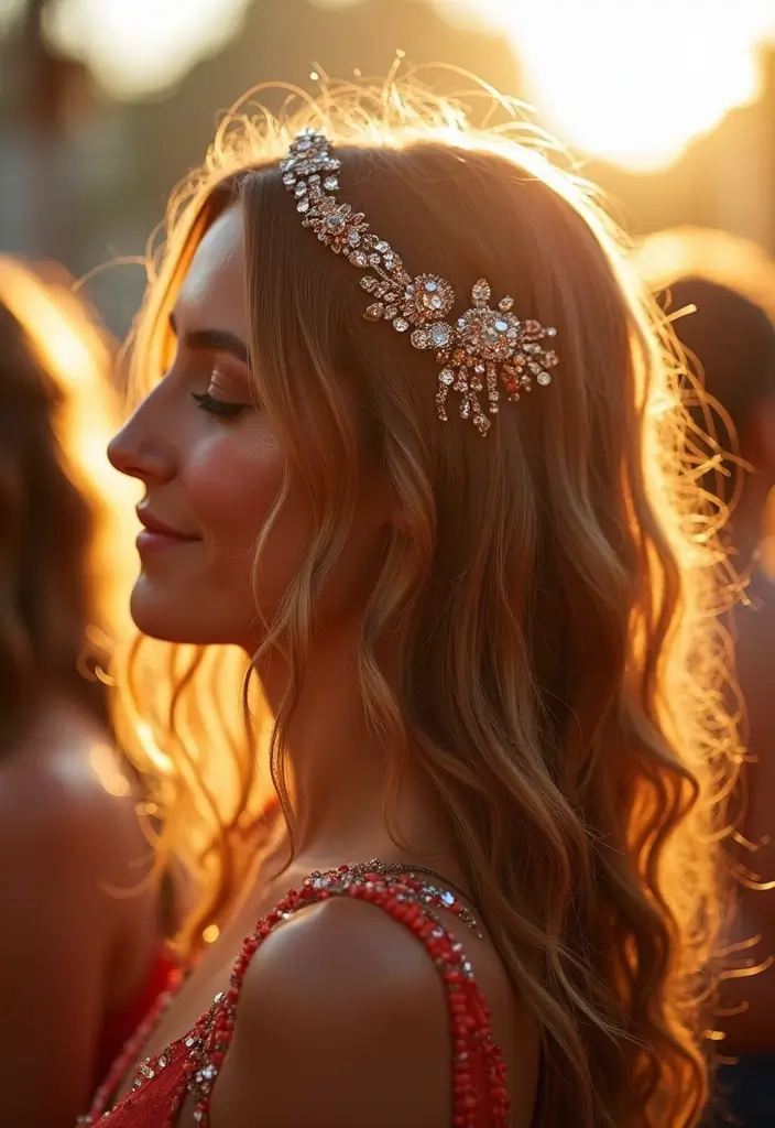 27 Hairstyles for Festivals That Steal the Spotlight - 24. Bejeweled Hair
