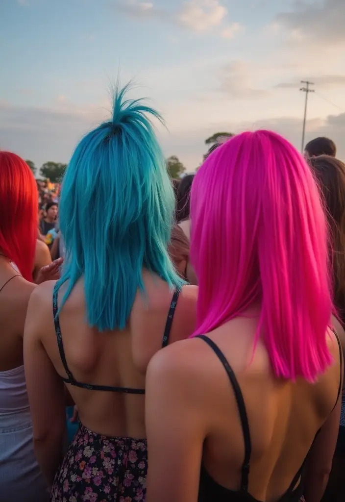 27 Hairstyles for Festivals That Steal the Spotlight - 9. Bold Colored Hair