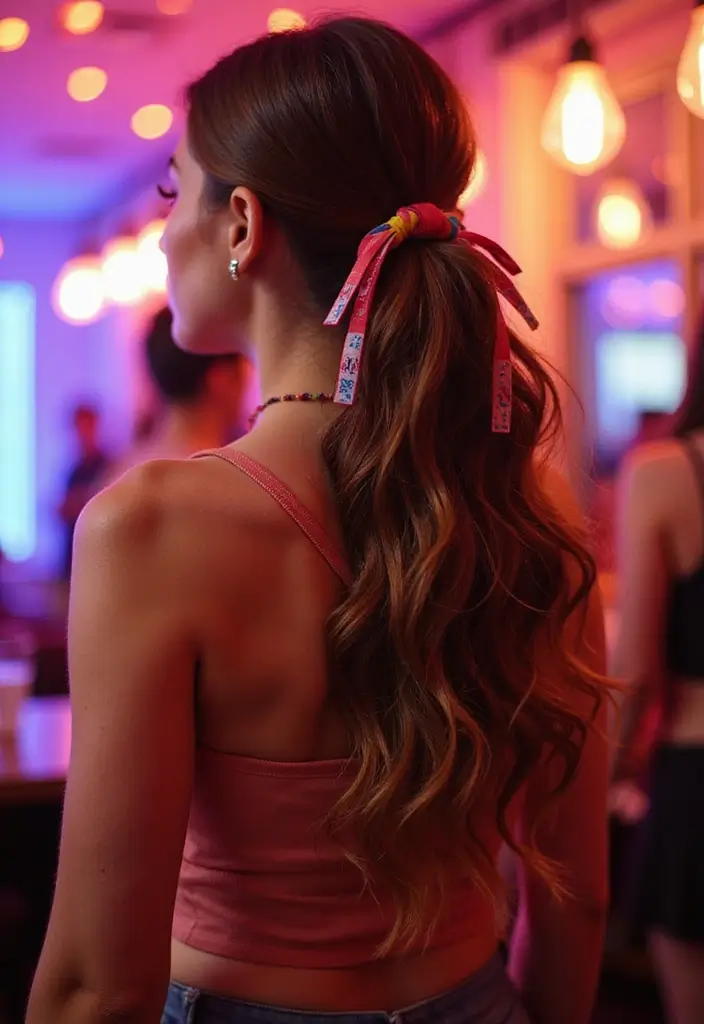 27 Party Hairstyle Ideas That Make You Stand Out - 11. Bohemian Bubble Ponytail