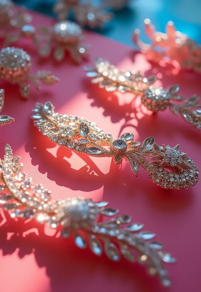 27 Party Hairstyle Ideas That Make You Stand Out - 23. Shimmering Hair Accessories