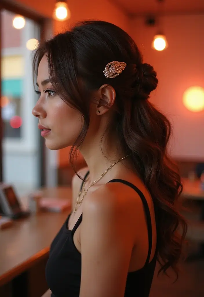 27 Party Hairstyle Ideas That Make You Stand Out - 25. Simple Twist with a Clip
