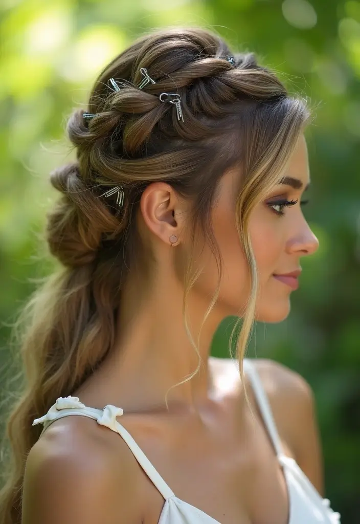 27 Party Hairstyle Ideas That Make You Stand Out - 3. Twisted Half-Updo