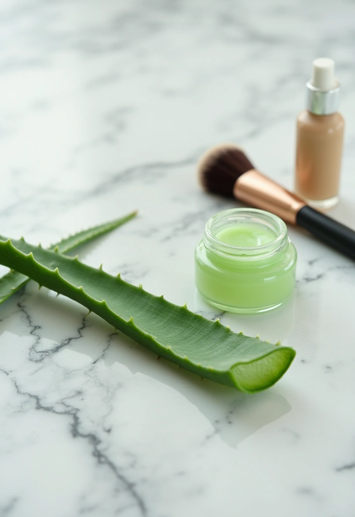 28 Eco-Friendly Makeup Hacks Every Beginner Should Know - 3. Use Aloe Vera as Primer