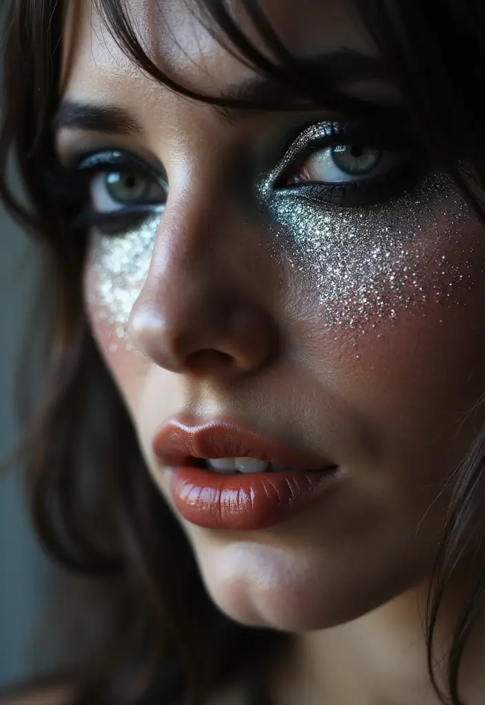 28 Festival Makeup Looks That Sparkle and Shine - 10. Glorious Glitter Tears