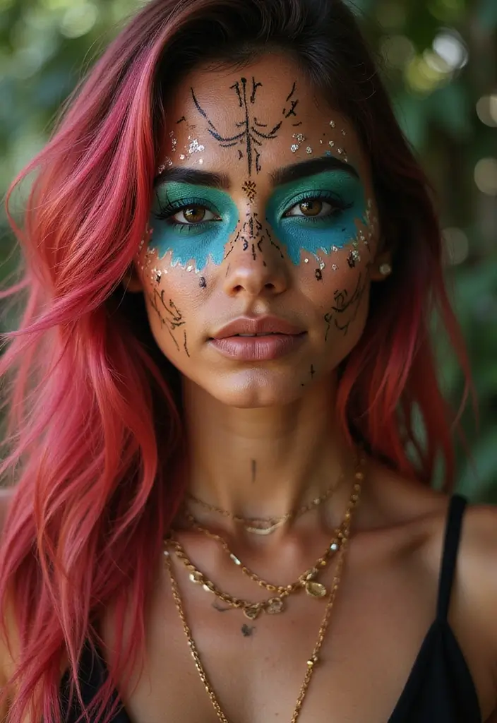28 Festival Makeup Looks That Sparkle and Shine - 14. Fierce Animal Prints