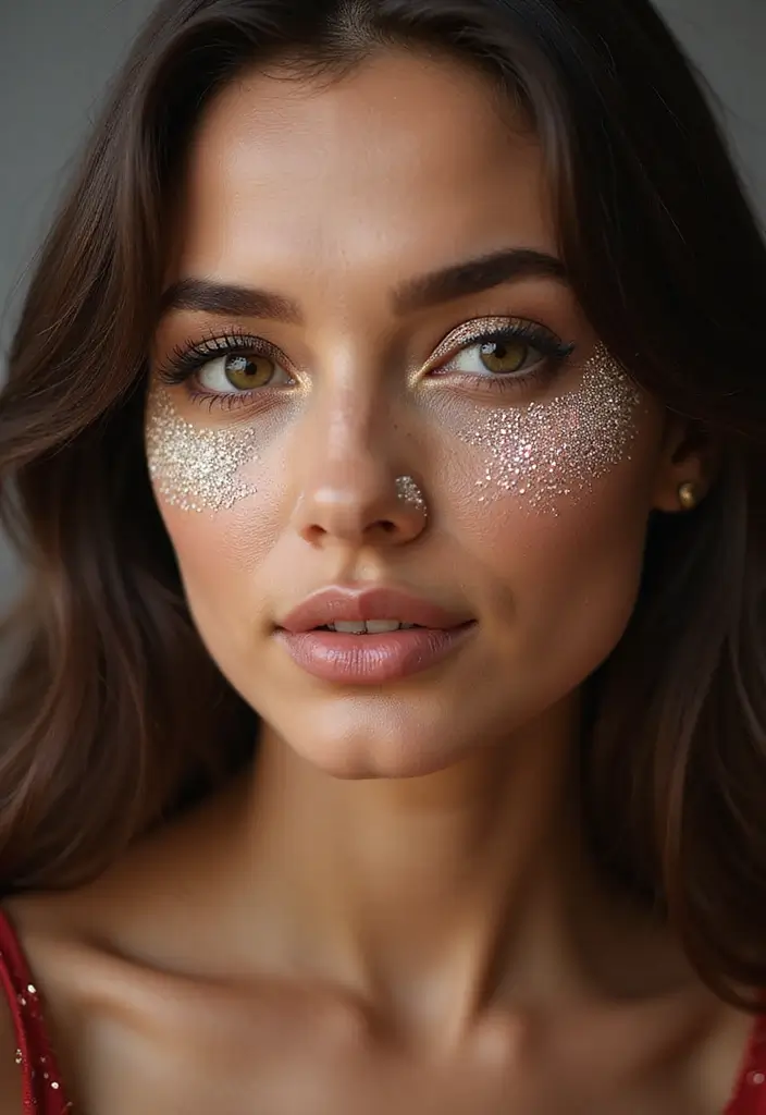 28 Festival Makeup Looks That Sparkle and Shine - 15. Dazzling Diamond Dust