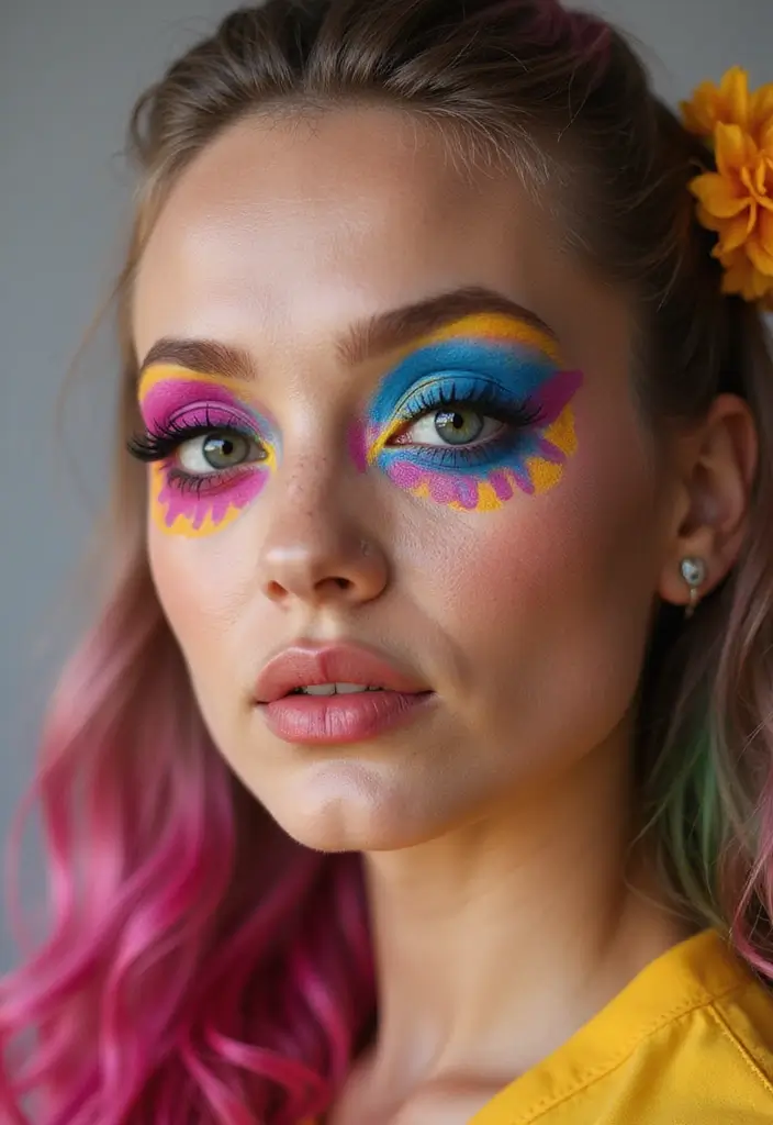 28 Festival Makeup Looks That Sparkle and Shine - 18. Fun and Funky Eyeliner