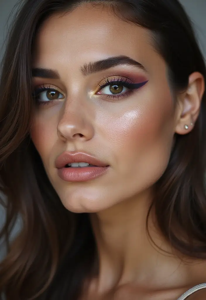 28 Festival Makeup Looks That Sparkle and Shine - 4. Jewel-Toned Elegance