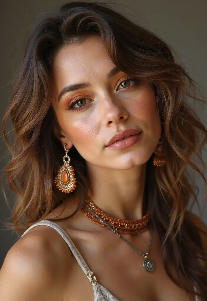 28 Festival Makeup Looks That Sparkle and Shine - 6. Boho Chic