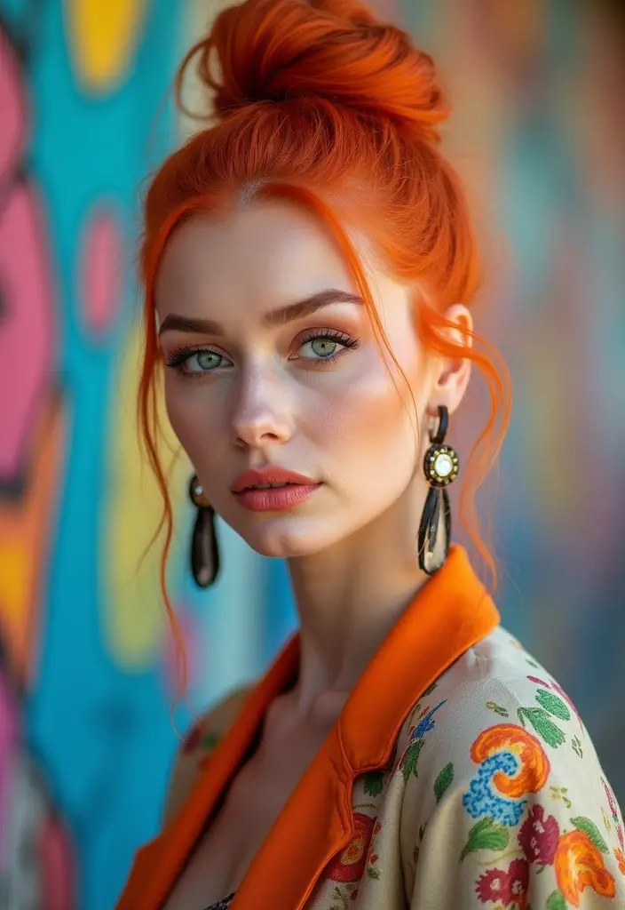 28 Hair Color Ideas That Transform Your Look Instantly - 10. Bright Orange for a Bold Statement