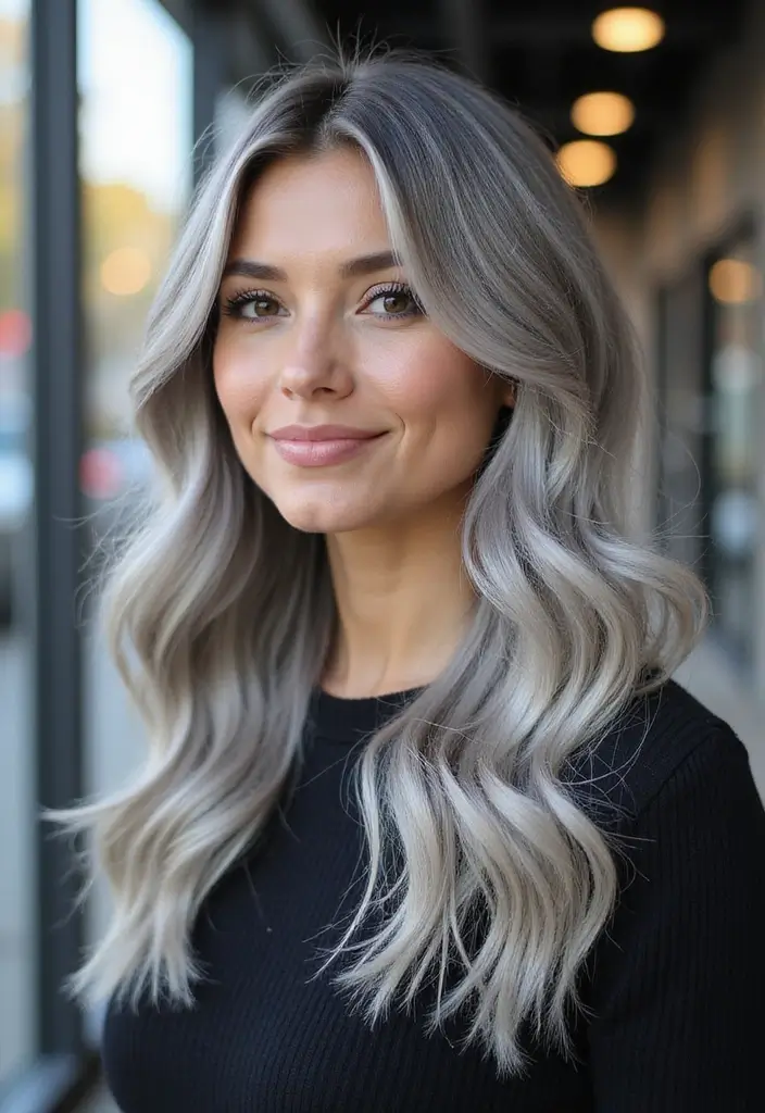 28 Hair Color Ideas That Transform Your Look Instantly - 24. Ash Gray with Platinum Highlights