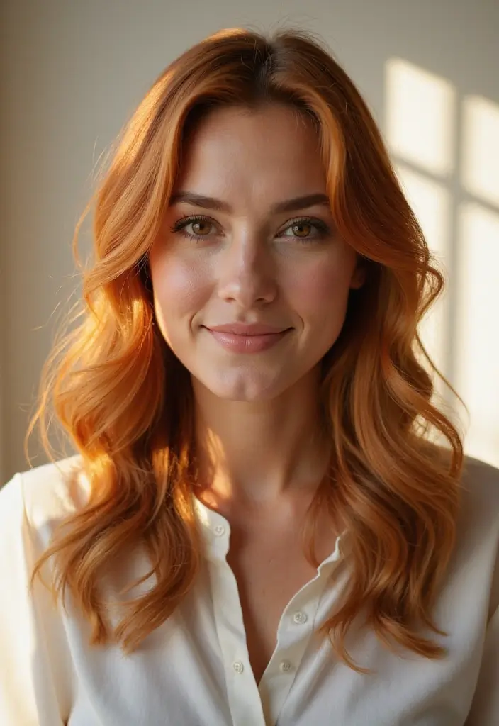 28 Hair Color Ideas That Transform Your Look Instantly - 27. Warm Copper with Golden Highlights