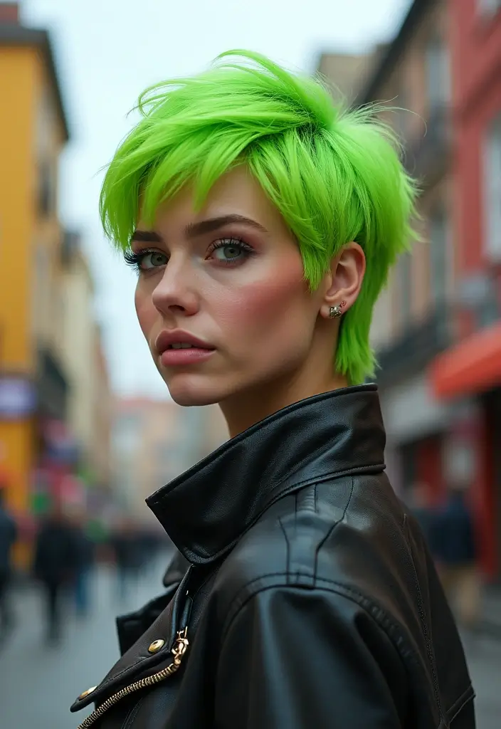 28 Hair Color Ideas That Transform Your Look Instantly - 8. Neon Green for Adventurous Souls