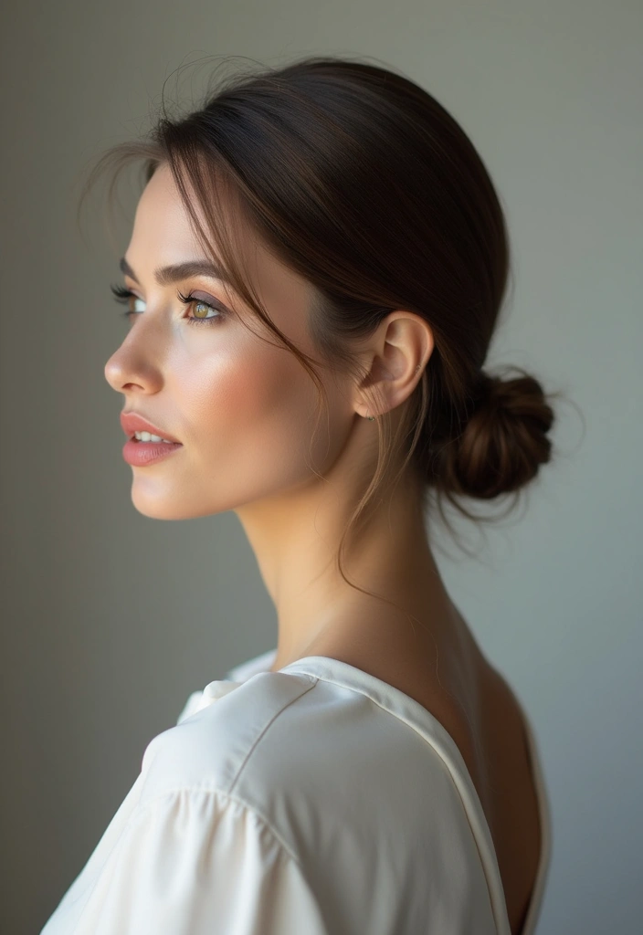28 Hairstyles for Work That Look Effortlessly Professional - 1. Classic Low Bun
