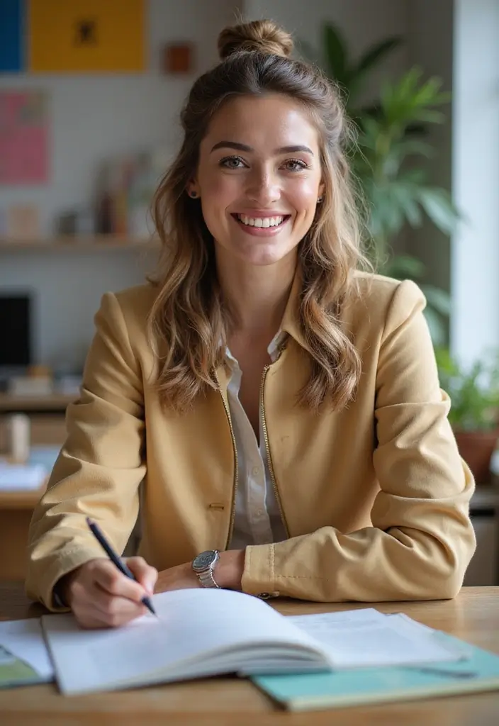 28 Hairstyles for Work That Look Effortlessly Professional - 16. Twisted Half-Up