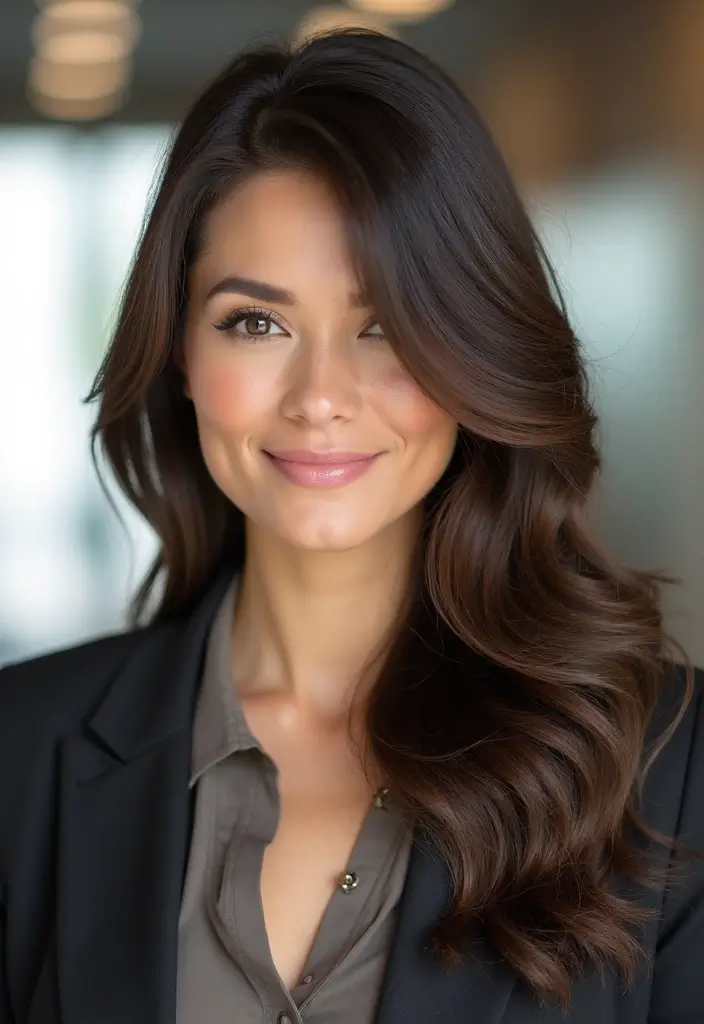 28 Hairstyles for Work That Look Effortlessly Professional - 18. Textured Side Sweep