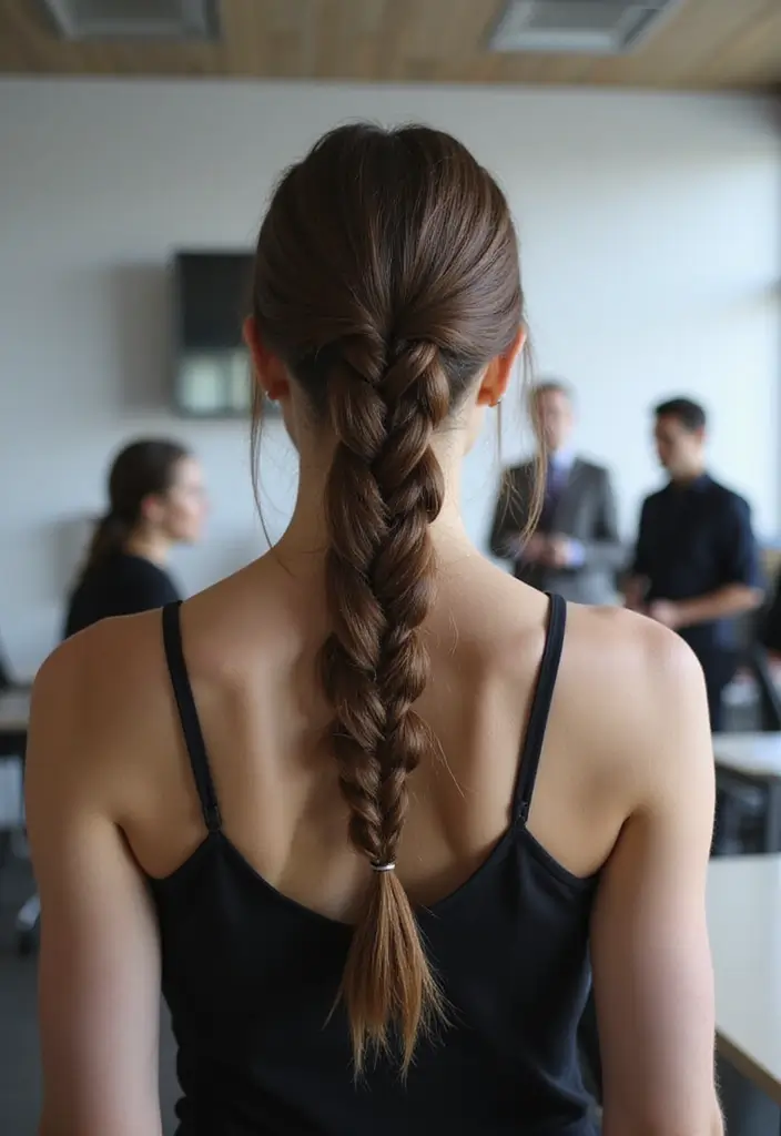 28 Hairstyles for Work That Look Effortlessly Professional - 25. Classic French Braid