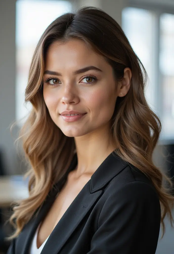 28 Hairstyles for Work That Look Effortlessly Professional - 5. Half-Up Half-Down