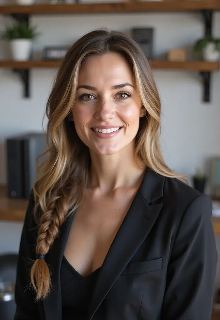 28 Hairstyles for Work That Look Effortlessly Professional - 6. Side Braid