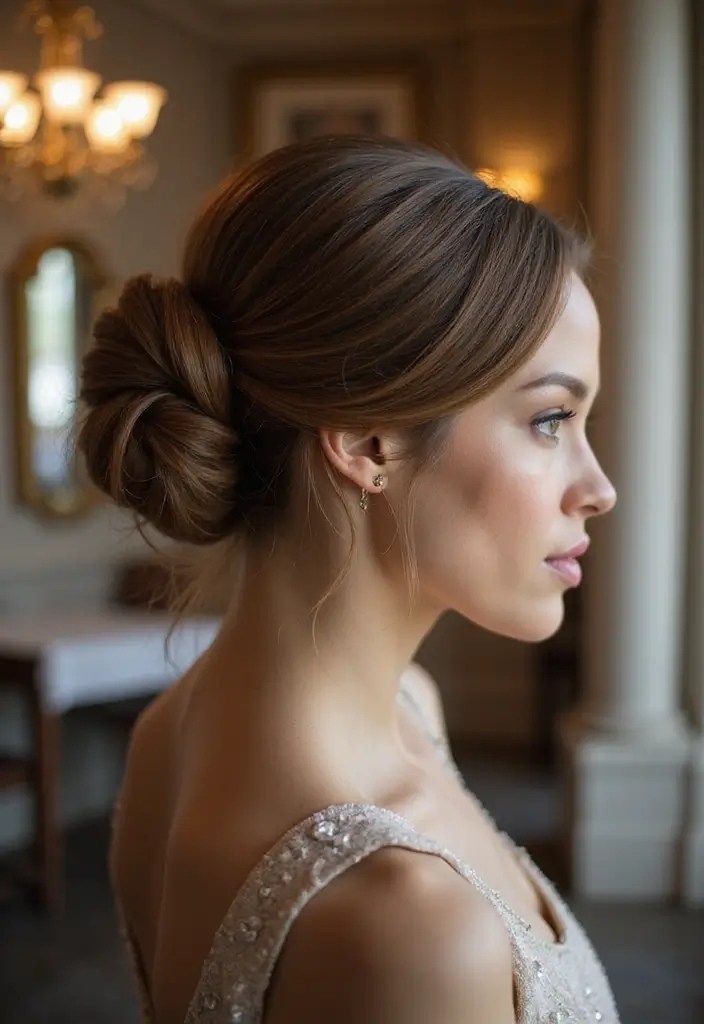 28 Long Hair Styling Ideas That Turn Heads - 10. Elegant Chignon