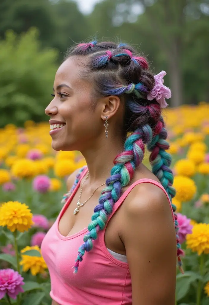 28 Long Hair Styling Ideas That Turn Heads - 13. Bubble Braid