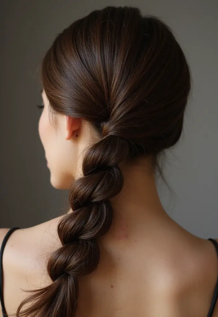 28 Long Hair Styling Ideas That Turn Heads - 17. Twisted Sleek Ponytail