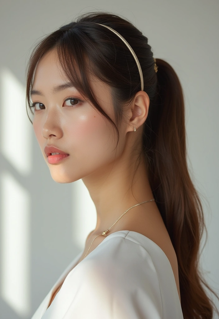 28 Long Hair Styling Ideas That Turn Heads - 27. Sleek Hair with Headband