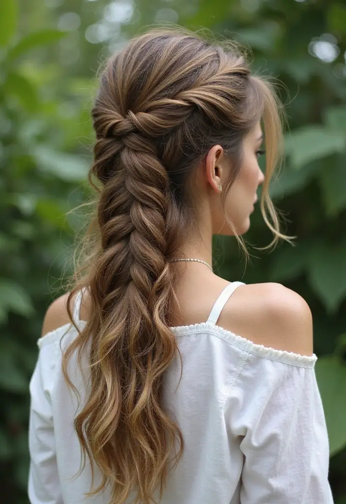 28 Long Hair Styling Ideas That Turn Heads - 5. Fishtail Braid