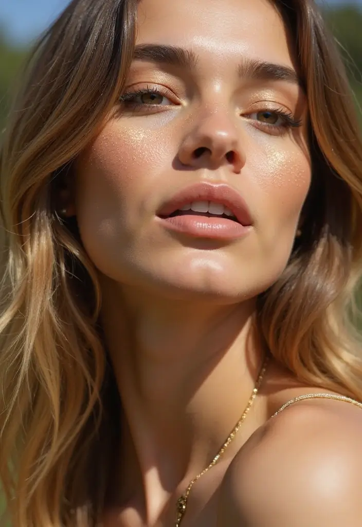 28 Natural Makeup Looks for Everyday Beauty - 10. Natural Glow Highlighter