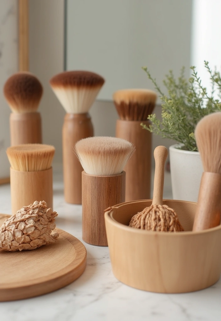 28 Natural Makeup Looks for Everyday Beauty - 19. Eco-Friendly Makeup Brushes