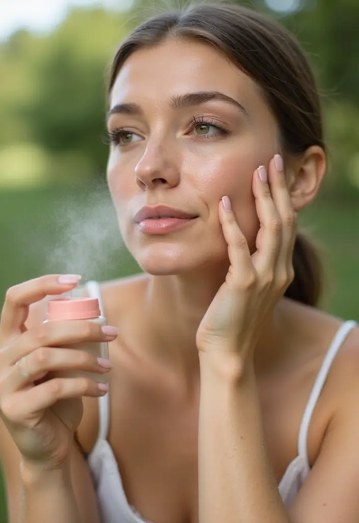 28 Natural Makeup Looks for Everyday Beauty - 8. Hydrating Face Mist