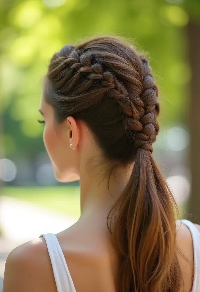 28 Ponytail Hairstyles That Go Beyond Basic - 17. The Ponytail with a Braid