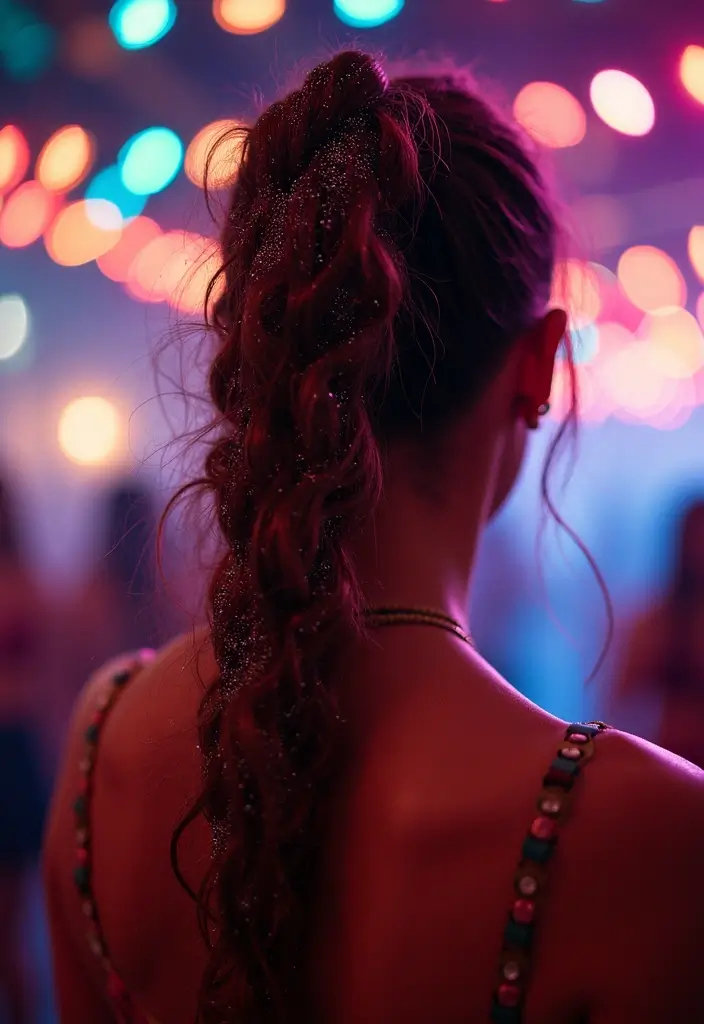 28 Ponytail Hairstyles That Go Beyond Basic - 23. The Glitter Ponytail