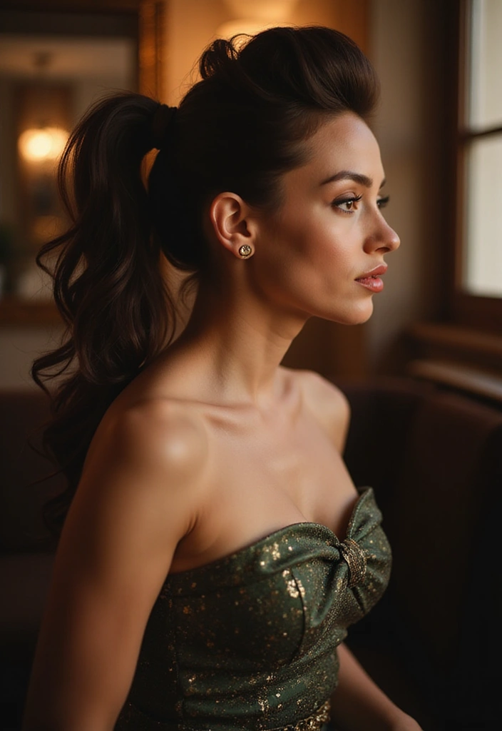 28 Ponytail Hairstyles That Go Beyond Basic - 26. The Glamorous Pompadour Ponytail