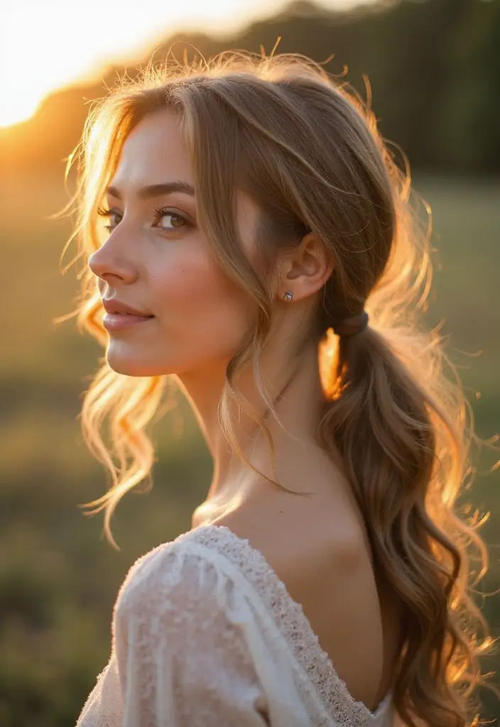 28 Romantic Date Night Hairstyles You’ll Fall in Love With - 13. Loose Side Ponytail