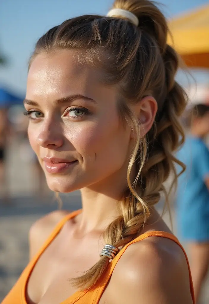 28 Romantic Date Night Hairstyles You’ll Fall in Love With - 19. Braided Ponytail