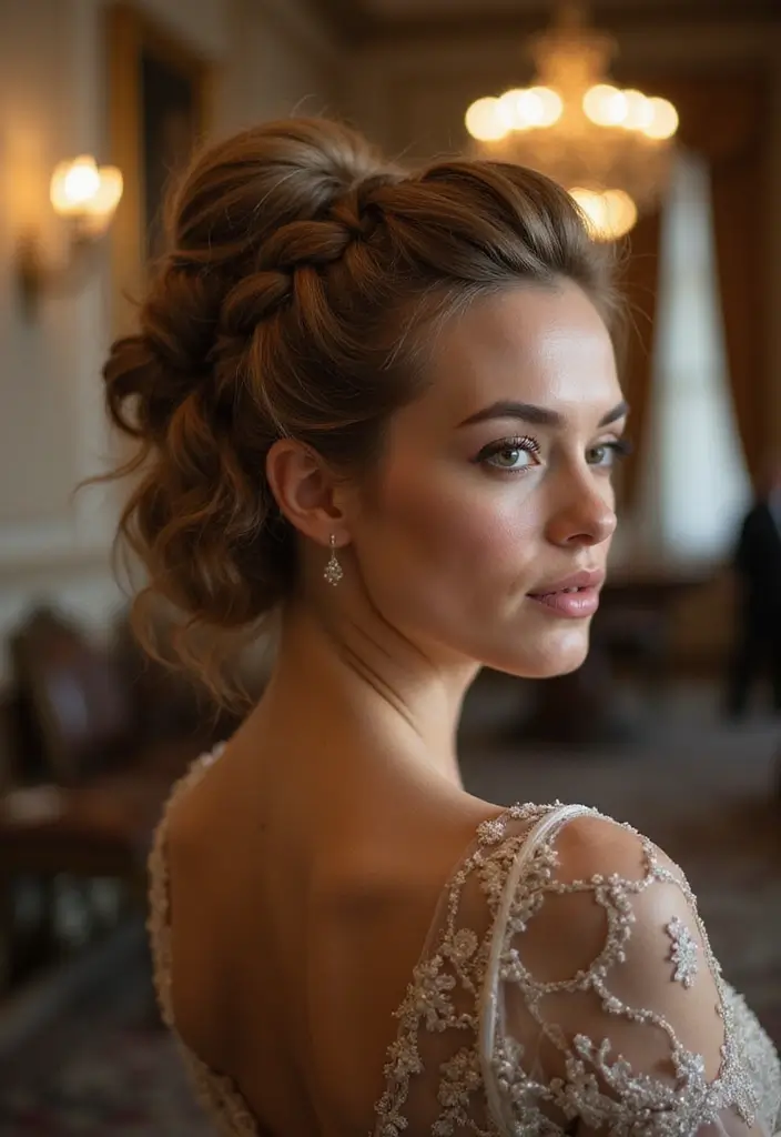 28 Romantic Date Night Hairstyles You’ll Fall in Love With - 22. Braided Bouffant
