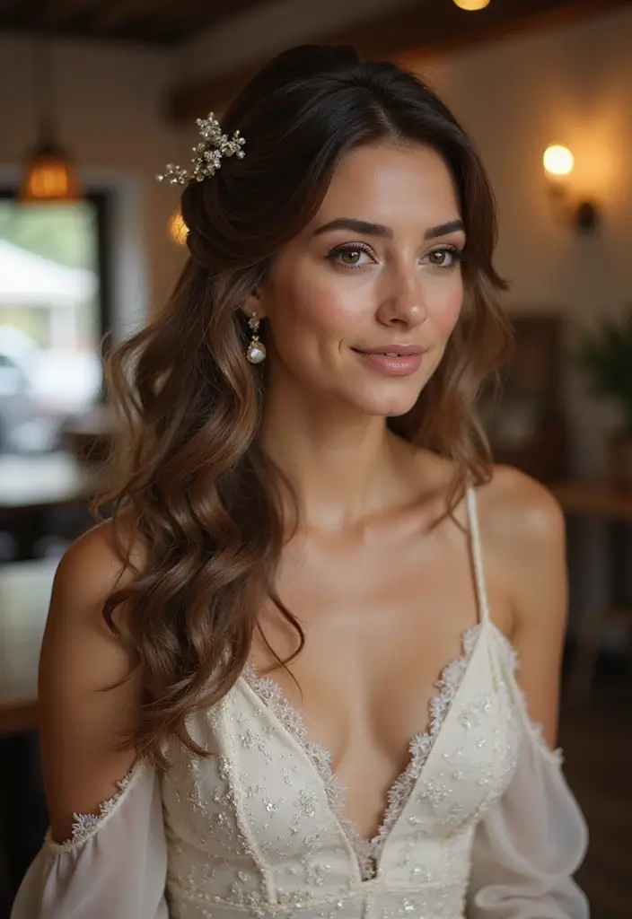 28 Romantic Date Night Hairstyles You’ll Fall in Love With - 4. Twisted Half-Updo