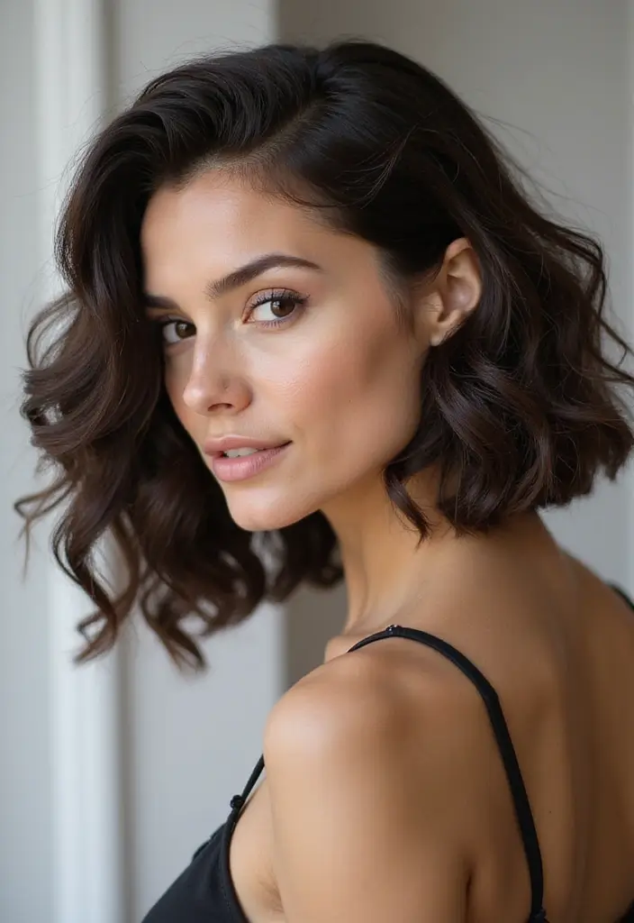 27 Bob Haircut Ideas That Flatter Every Face Shape - 12. Curly Bob with Side Part