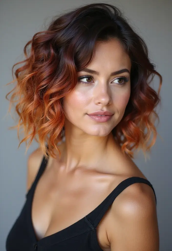 27 Bob Haircut Ideas That Flatter Every Face Shape - 7. Ombre Curly Bob