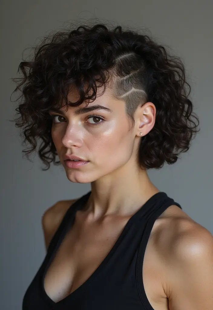 27 Bob Haircut Ideas That Flatter Every Face Shape - 8. Curly Bob with Undercut